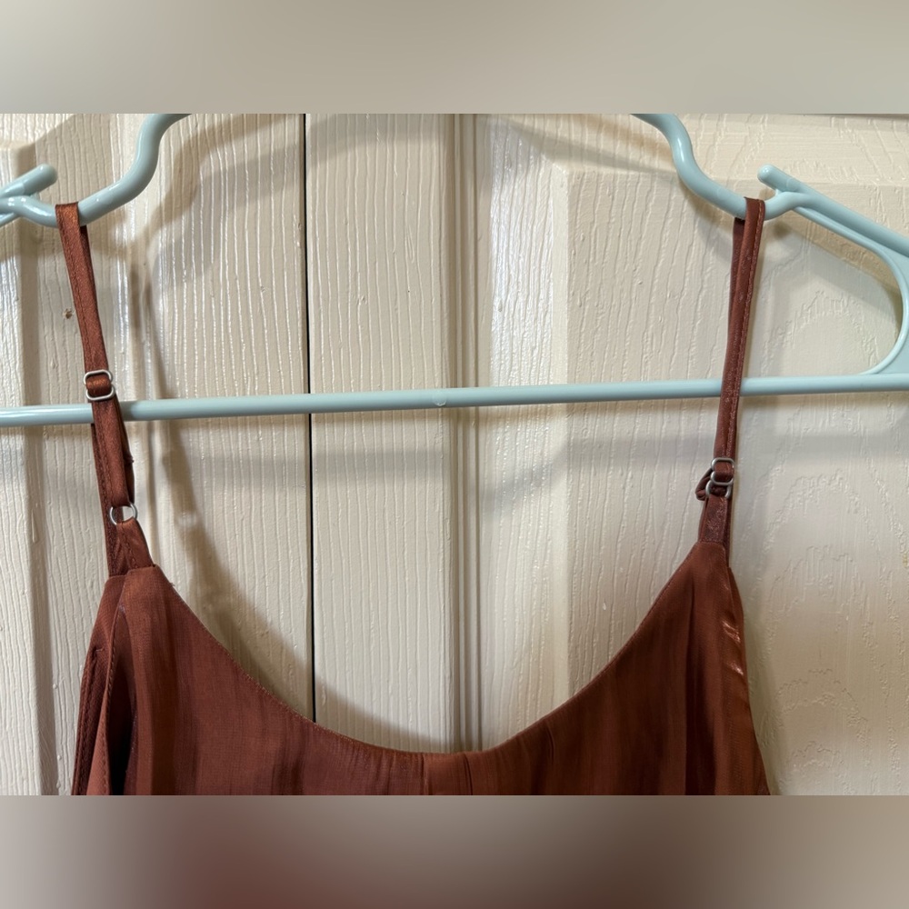 NWT a new day orange satin tank top - Picture 6 of 7